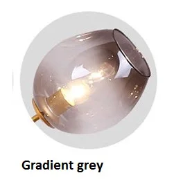 Gradient Grey LukLoy современный стеклянный кулон для гостиной светлый роскошный золотой и простой черный скандинавский стиль спальня лампа для кафе - Цвет абажура: Gradient Grey