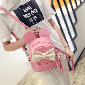

Kids mouse Backpack Female Mini Bag Women's Backpack Sweet Bow Teen Girls Backpacks Schoolbags Lady Bag Shoulder bag Toddle bag