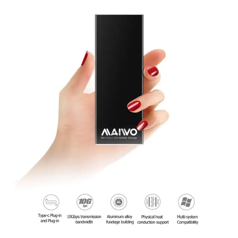 MAIWO K1688P M.2 NVMe PCI-E SSD адаптер корпус из алюминиевого сплава type-C твердотельный корпус M.2 NVMe протокол SSD чехол