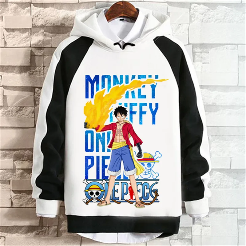 8 Одна деталь poleron Luffy Крутая толстовка с капюшоном с рукавом реглан Толстовка Пот homme аниме Harajuku Хип Хоп Стиль толстовки пальто Топы уличная - Цвет: 8