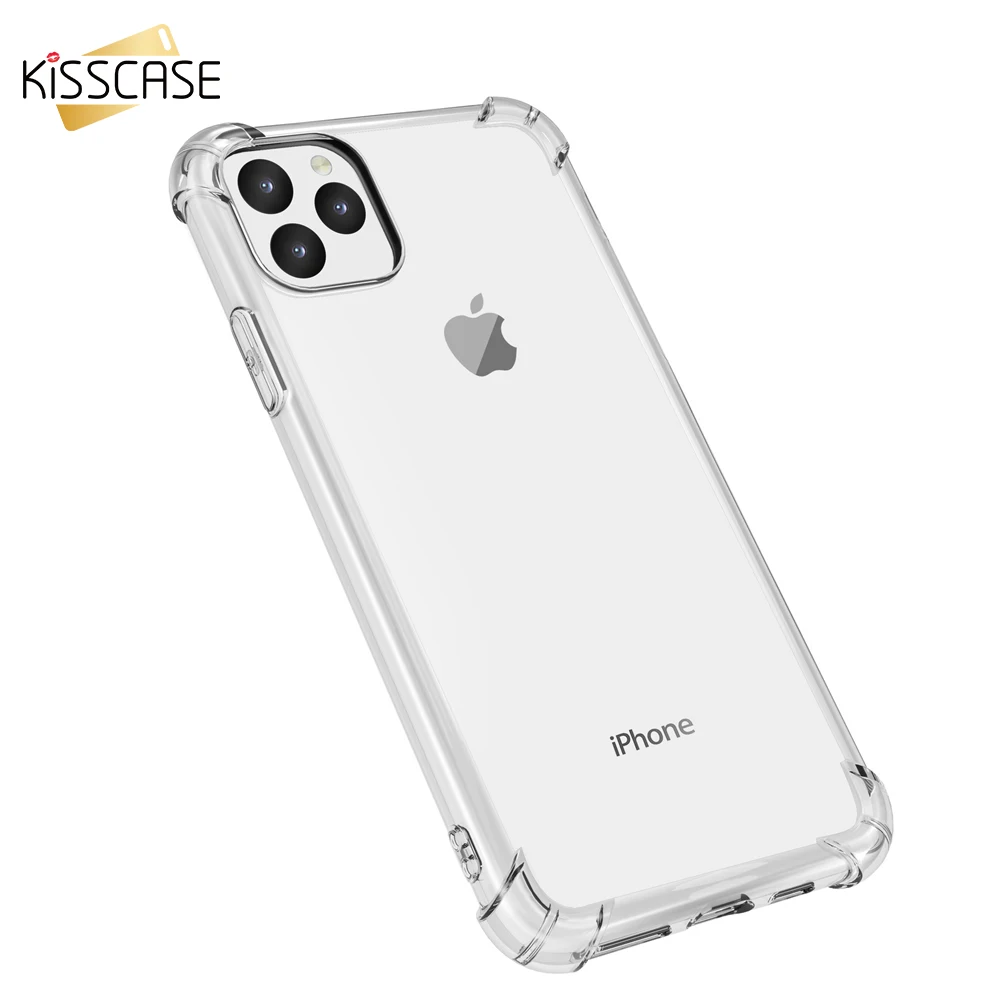 KISSCASE прозрачный противоударный чехол для iPhone 11 12 Pro Max Чехол Мягкий 5 SE 5S 6S 6 7 8 Plus XR X