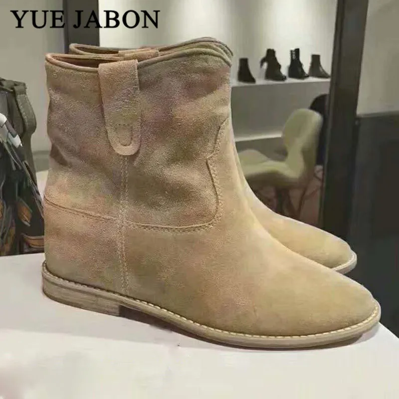 Classic Chelsea Retro Nude Suede Ankle 