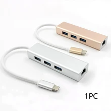 Алюминиевый сплав LAN Ethernet USB концентратор сетевой карты Kilomega внешние коннекторы адаптер для ноутбука type-c к RJ45