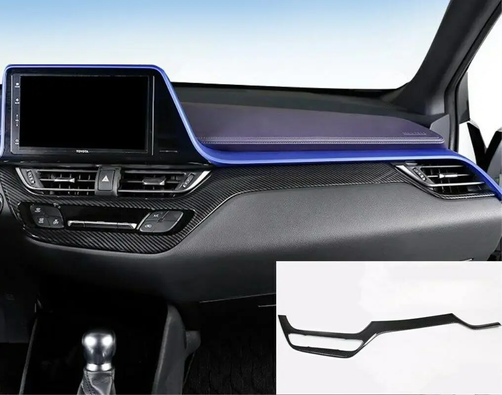 Для Toyota C-HR CHR- углеродное волокно стиль автомобиля Внутренняя ABS средняя консоль панель Отделка 1 шт