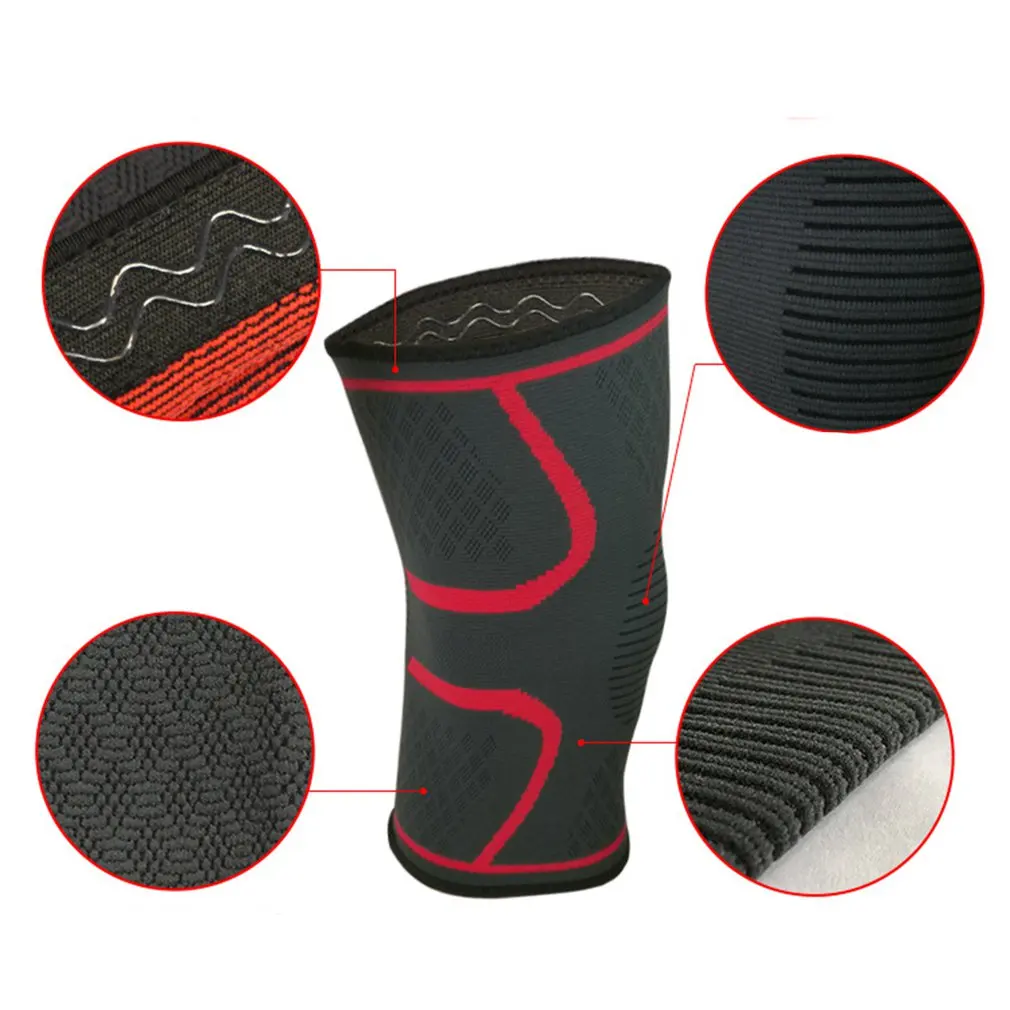 1PCS Fitness Running Cycling Knee Support Braces Elastic Nylon Sport Compression Knee Pad Sleeve for Basketball Volleyball