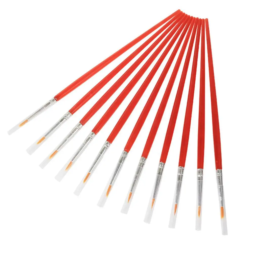 

Adeeing 10pcs/set Long Tail Nylonhair Line Pen Painting Brush DIY Art Supplies d18