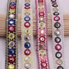 1 yard Handmade Ethnic Mirror Embroidered Webbing Indian Lace Trim DIY Sewing Net Yarn Ribbons Clothing Decorative ► Photo 1/6