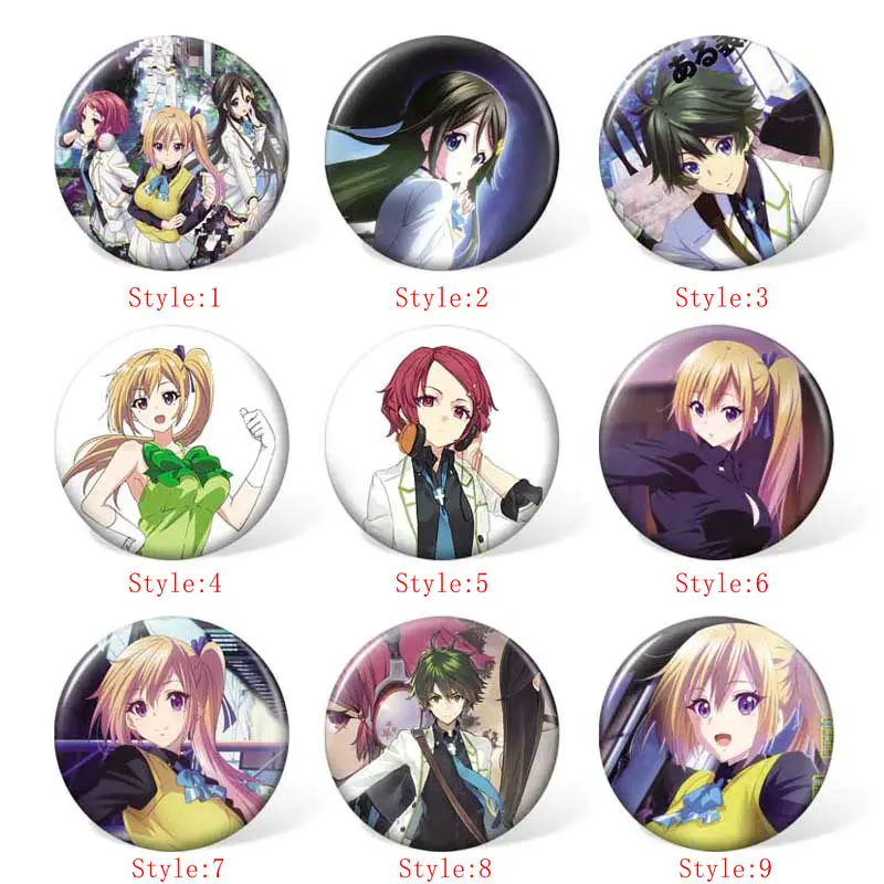 

58MM Musaigen no Phantom World Anime Cosplay Badge Cartoon Brooches Pins Collection bags Badges for Backpacks Clothes