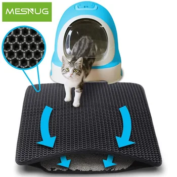 

MESNUG Cat Litter Mat Honeycomb Double Layer Waterproof And Urine-proof Trapping Mat For Litter Box Easy Clean Scatter Control