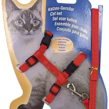 Поводок и поводок для кошек, регулируемый поводок, нейлоновый ремень, ремни безопасности, поводки для домашнего котенка, ошейники и поводки для кошек