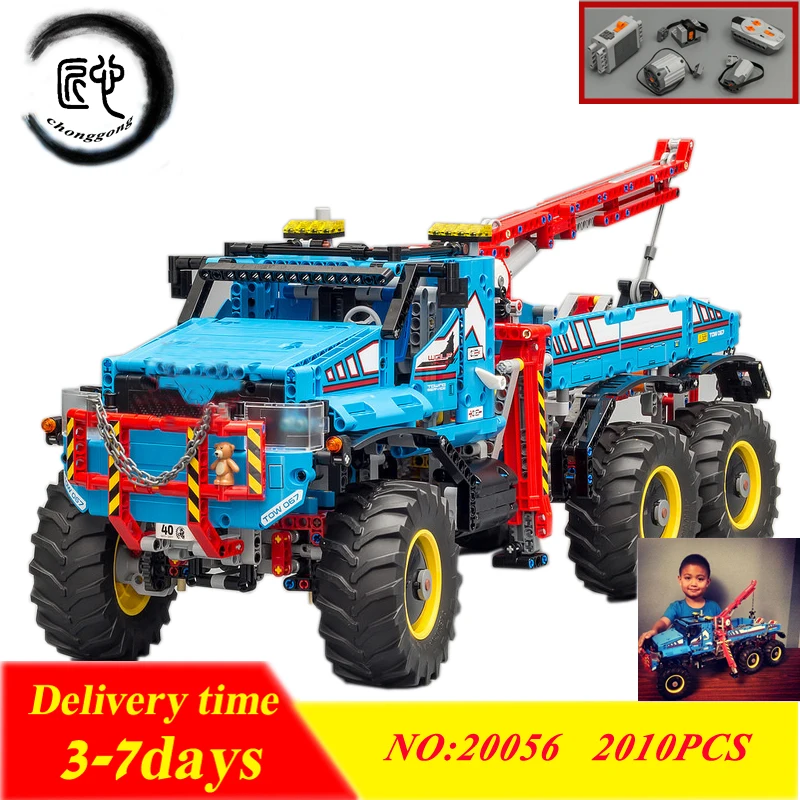 Новая серия Technic совместима с LegoINGlys конечной вездеход 6X6 RC грузовик набор