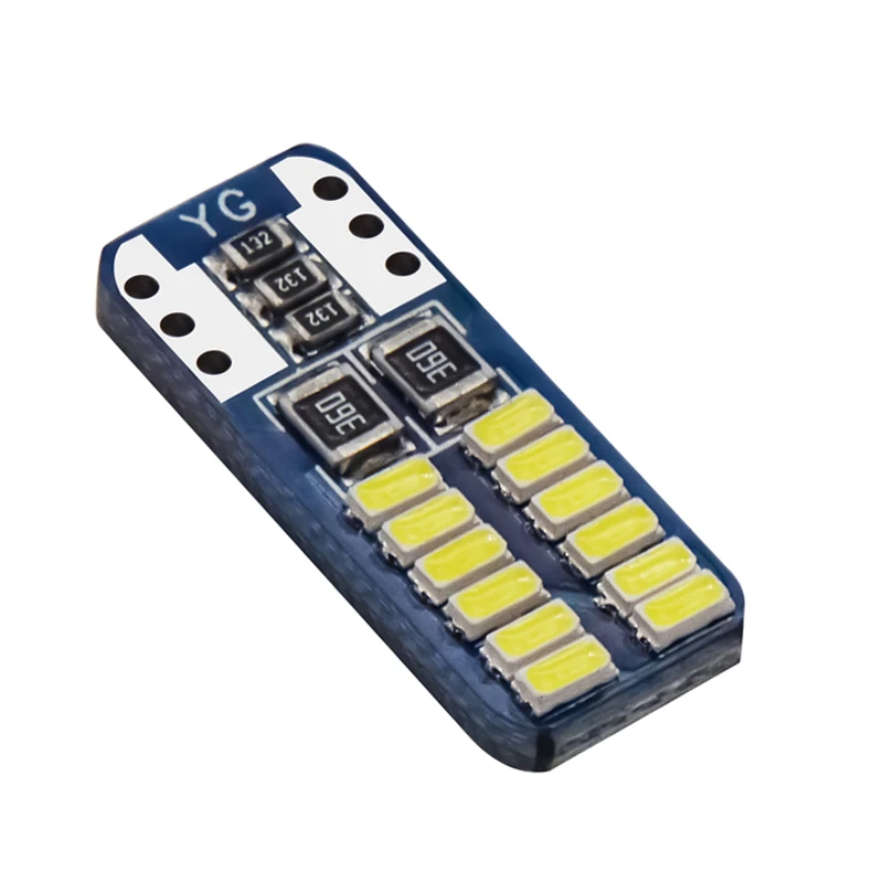 YCCPAUTO 10 шт. T10 светодиодный Canbus огни White194 168 W5W 24 smd 3014 Светодиодный автомобильный Боковой габаритный фонарь лампа габаритного фонаря Лампы для чтения 12V