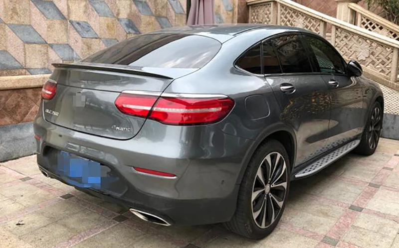 Для GLC Coupe GLC200 GLC300 GLC260 спойлер аксессуар для багажника или черный серебристый цвет Автомобильный задний спойлер
