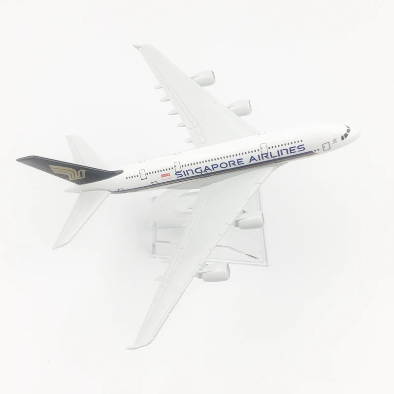 1/400 Масштаб литья под давлением самолет Сингапур авиалинии A380 самолет 16 см металлические модельные игрушки для детей подарок для коллекции