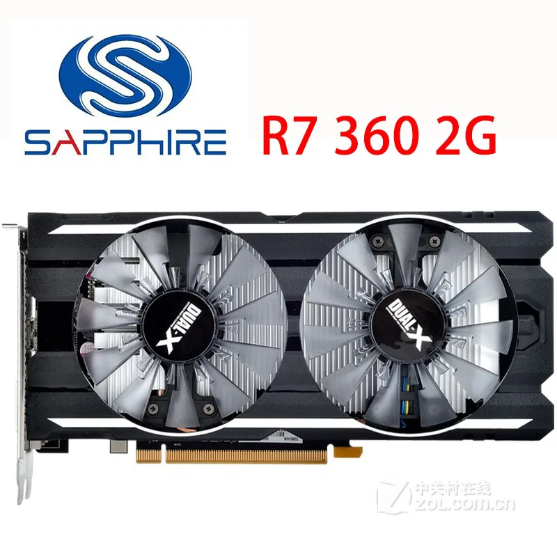 Видеокарта SAPPHIRE R7 360 2G D5 2 ГБ GDDR5 бит для AMD series Radeon R7360 Гб HDMI DVI б/у | Компьютеры и офис
