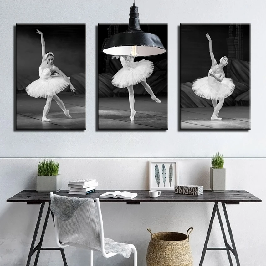 Solo Dance Little Swan Ballerina Печать на холсте картина в скандинавском стиле стены искусства