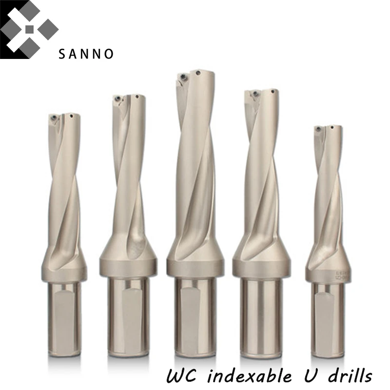 WC indexable drill bit 2D 14mm, 15mm, 16mm, 18mm, 20mm, 20.5mm, 23mm, 25.5mm cnc indexable inserts U drills fast drilling tool (3)
