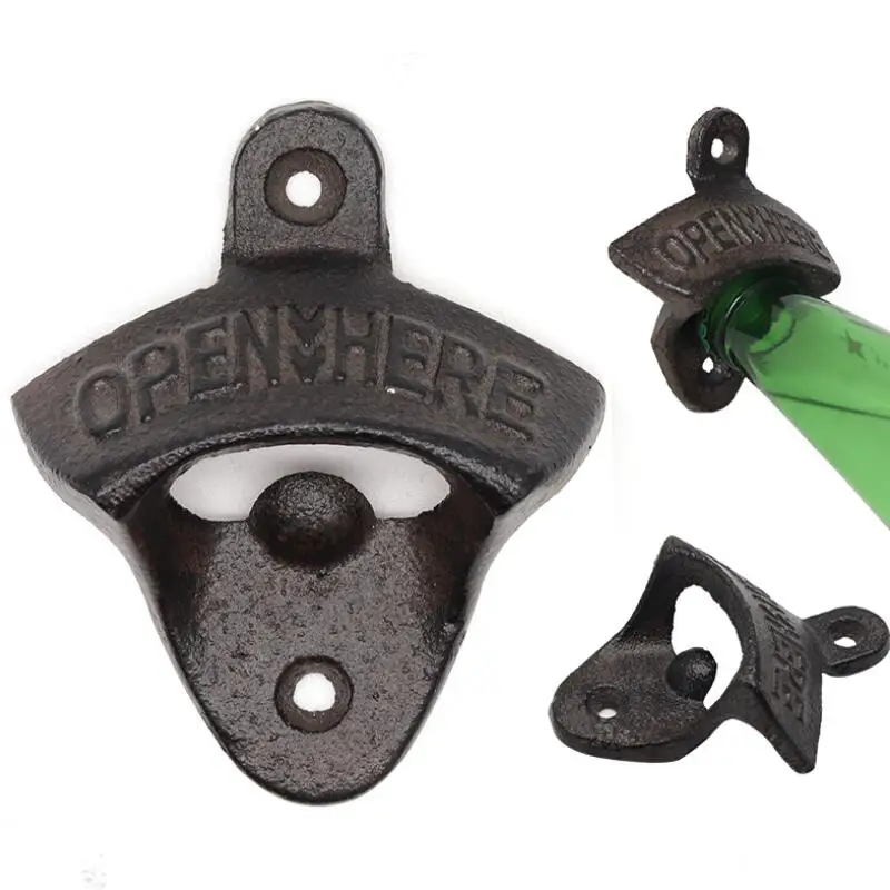 100pcs Vintage Antique Bottle Beer Opener High Quality Wall Mounted