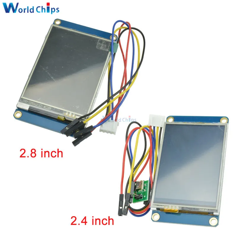 2 4 &quot2 8&quot TFT 320x240 резистивный сенсорный экран Smart USART UART HMI последовательный ЖК