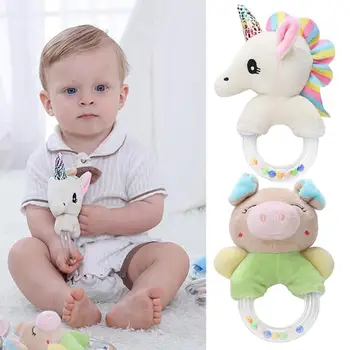 

Baby Rattle Plush Cartoon Toys for Newborn Educational Doll Gift Hand Bells