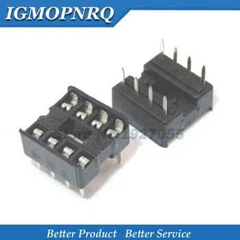 

20pcs IC socket DIP-8 square hole 8-pin 2.54mm dip DIP8 Adapter solder 8-pin high quality integrated circuit connector new