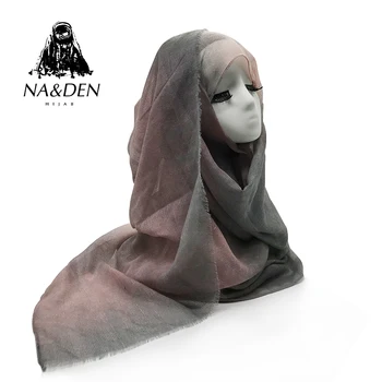 

1PCS Fashion graduated color with fringes plain Hijabs Viscose Women Solid Shawl Wrap Large Head Scarf Islamic soft scarves