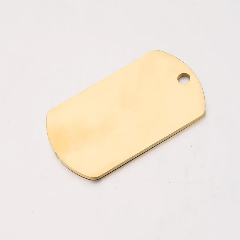 Stainless Steel Blank Dogtag Military Pendant For Engrave Jewelry Making Metal Military Plate Mirror Polished Wholesale 10pcs