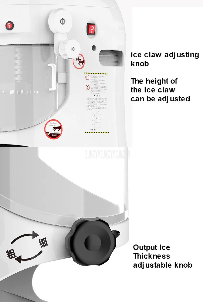 Измельчитель льда, коммерческий аппарат для производства льда, автоматический станок для бритья, бритва для льда, блок для бритья, простое управление, 220 В/110 В