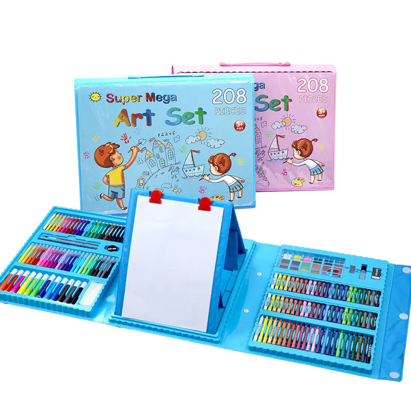 

208 PCS Kids Gift Watercolor Drawing Art Marker Brush Pen Set Children Painting Art Set For Kids Gift Office Stationery Supplies