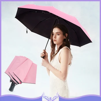 

New Automatic Umbrella Windproof Black Compact Wide Auto Open Close Lightweight 4 Colors for Choose