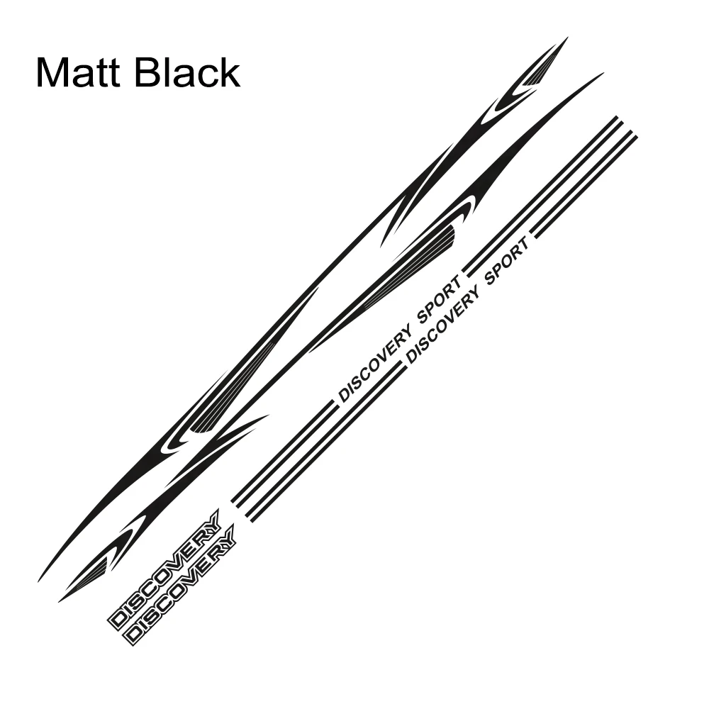 Matt Black 2 шт. Автомобильная боковая юбка наклейка авто украшения гоночные длинные полосы наклейки виниловая пленка для Land Rover Дискавери тюнинг автомобильные аксессуары - Название цвета: Matt Black