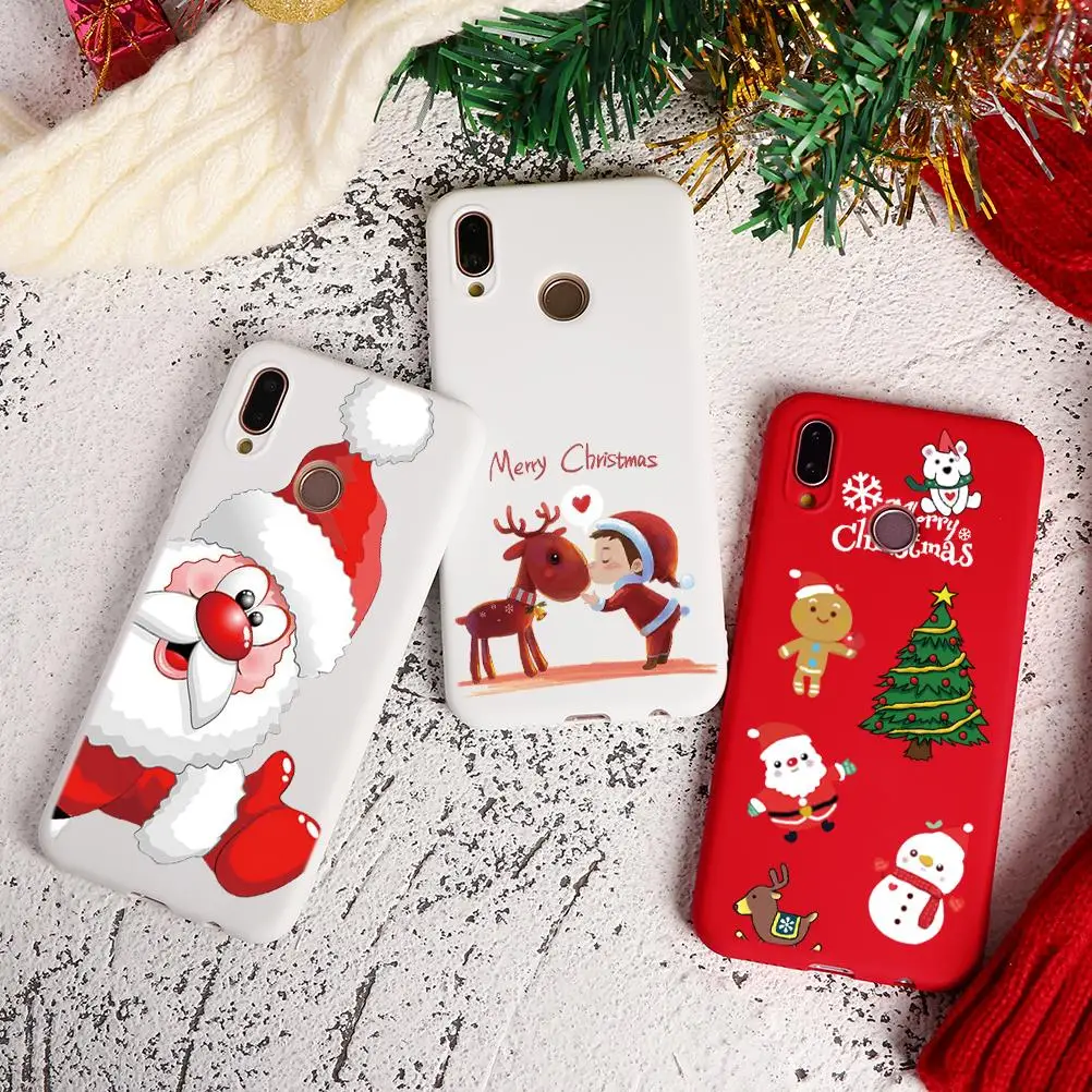 

Merry Christmas Deer TPU For Huawei Honor 9X 8X 9 Play 10i 20i 7A View Mate 30 10 20 Lite Y6 Y9 Pro 2019 2018 Nova 5 4 3 3i Case