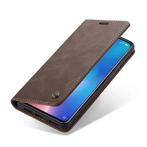 Для Xiaomi Mi 9 чехол Чехол Me Магнитный Флип кожаный бумажник телефон Стенд чехол для Xiaomi Mi 9 чехол Funda отделения для карт - Цвет: Coffee