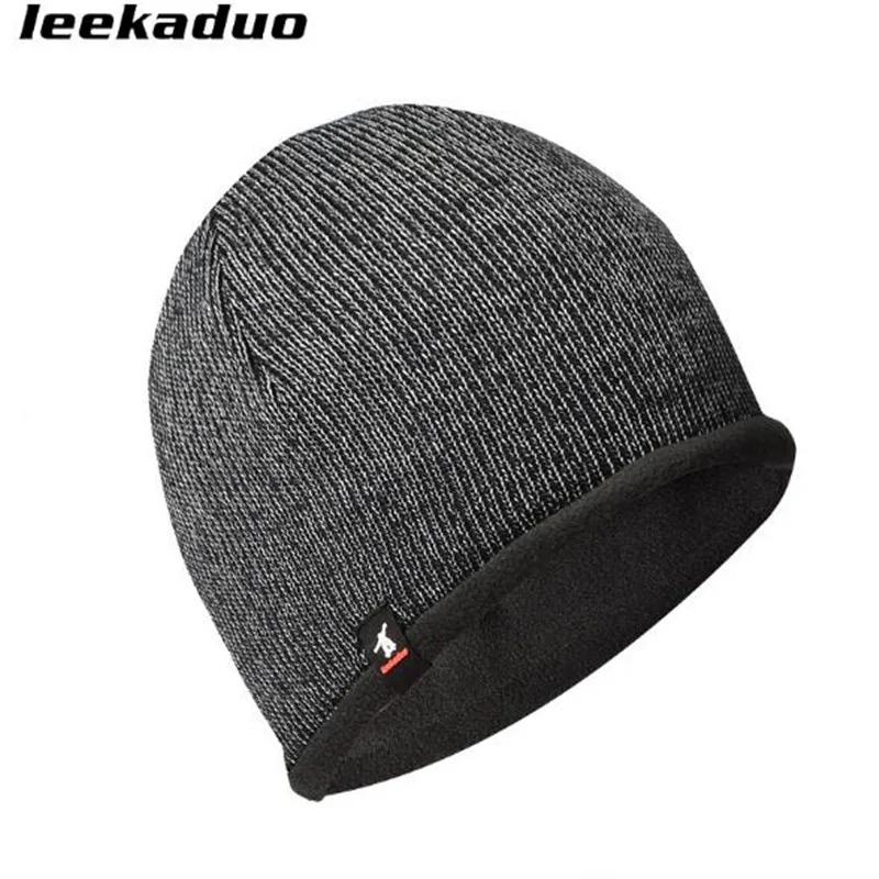 Уличная спортивная шапка leekaduo зимняя флисовая вязаная шапка для пешего туризма мужская женская теплая ветрозащитная шапка для бега