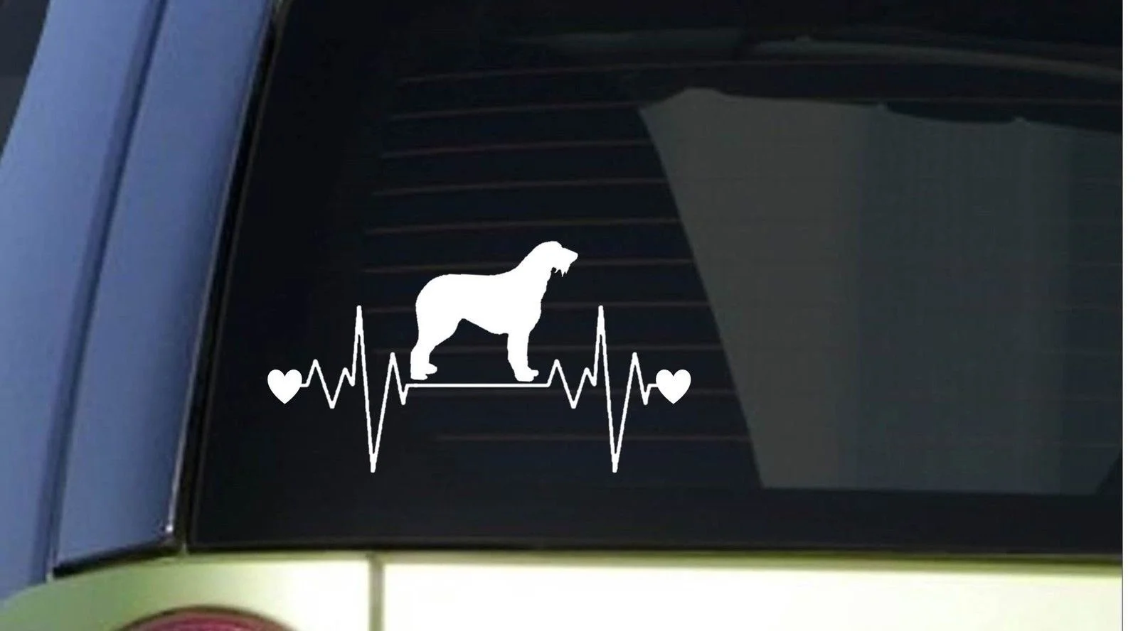 Wolfhound heartbeat lifeline 8 &quotШирокая Наклейка собака ирландский волк компьютерная