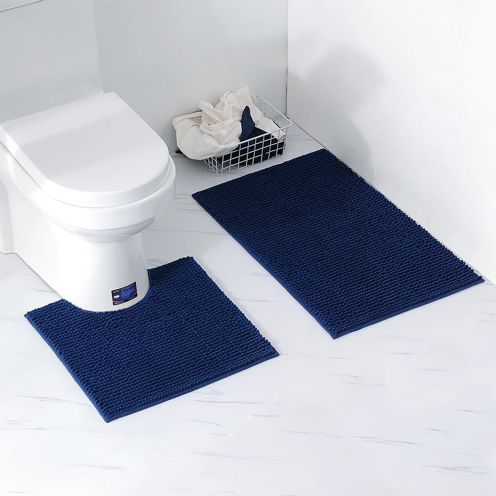 Коврик для ванной и u-образный коврик для туалета, мягкий ковер из синели, нескользящий водопоглощающий дверной коврик для ванной, спальни, кухни, ковер