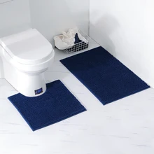 Коврик для ванной и u-образный коврик для туалета, мягкий ковер из синели, нескользящий водопоглощающий дверной коврик для ванной, спальни, кухни, ковер