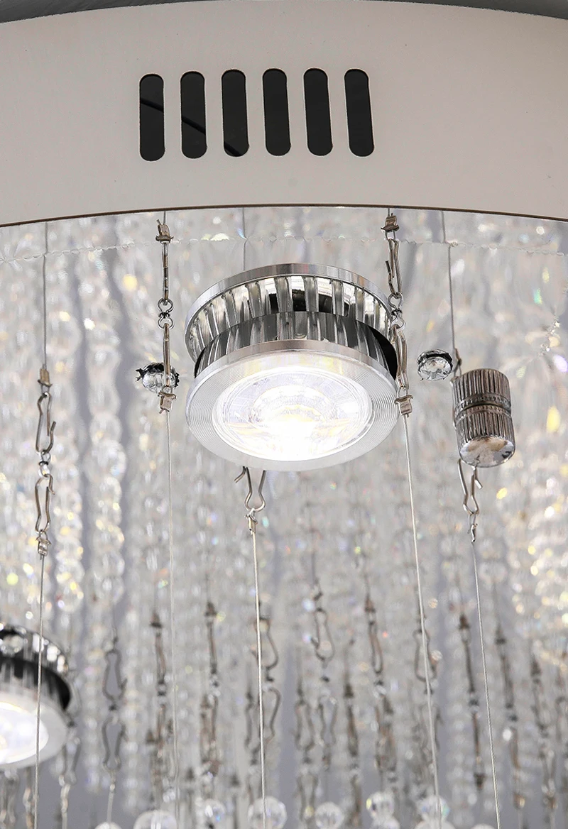 Modern Luxury Large Crystal Chandelier K9 Crystal Stair Spiral Light Fixtures Creative LED Chandeliers Lamp Hotel Villa