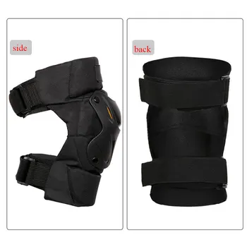 

1 Pair Outdoor Durable Biking Motorcycle Kneepad Protective Anti Fall Brace Shock Resistance Guard Gear Black Adjustable Strap
