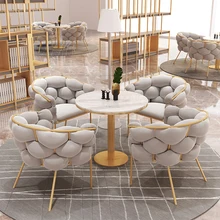 Ensemble de chaises de bureau et de Table basse, personnalisable, style nordique, pour balcon, réception d'affaires, pour Football