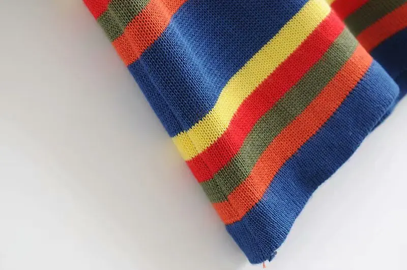Qichen 35-9804 Европейская и американская мода полосатая куртка