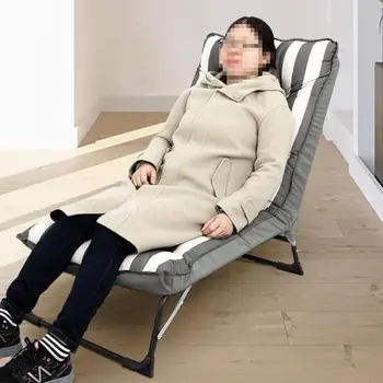 

Linya Folding Reclining Chair Nap Bed Backrest Chair Lazy Sofa Household Multi-functional Portable Folding Reclining Chair