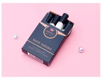 

4 Colors Cigarette Design Matte Lipstick Velvet Sexy Nude Lip Blam Lasting set make up Long lasting maquiagem batomTSLM1