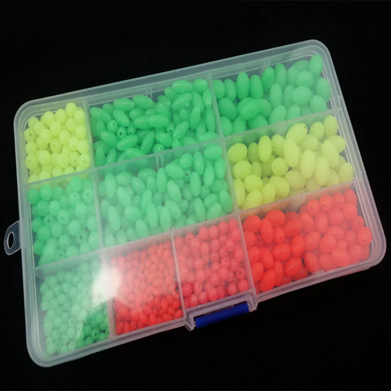 1000 шт./кор. светятся в темноте рыболовной приманки круглые бусины овальный Световой поплавок рыболовные снасти