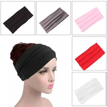Новинка, высокое качество, Женская широкая спортивная повязка для йоги, нескользящая повязка на голову, растягивается, Boho Hairbands, эластичная Тюрбан, повязка на голову для занятия бегом, повязка для волос, гаджет