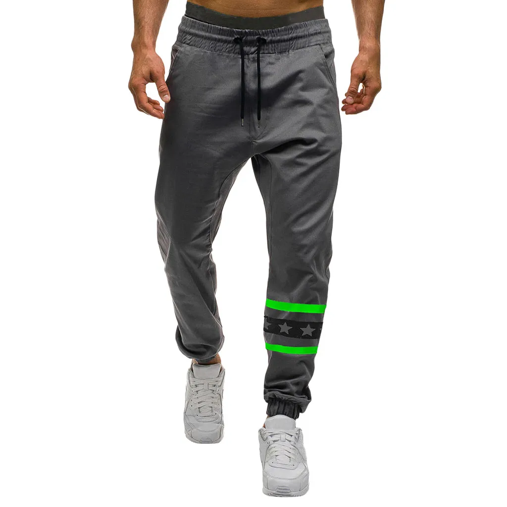 GRAY Vogue Joggers мужские брюки с принтом Модные мужские повседневные уличные многокарманные рабочие брюки карго длинные брюки - Цвет: GRAY