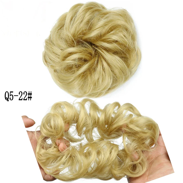 MERISIHAIRHair Extensions Wavy Curly Messy Hair Bun Extensions Donut Hair Chignons Hair Piece Wig Hairpiece headwear rings ring 22