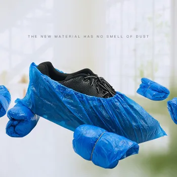 

100 Pcs/pack Breathable Thick Shoe Cover Outdoor Waterproof Dust-proof Non-slip Cleaning Shoe Covers Disposable Home Overshoes