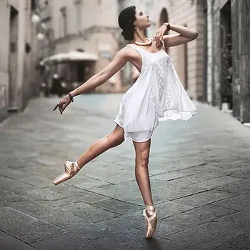 

Fashion New Professional Satin Canvas Dance Ballet Pointe Shoes Girls Adult Women Ballet Shoes