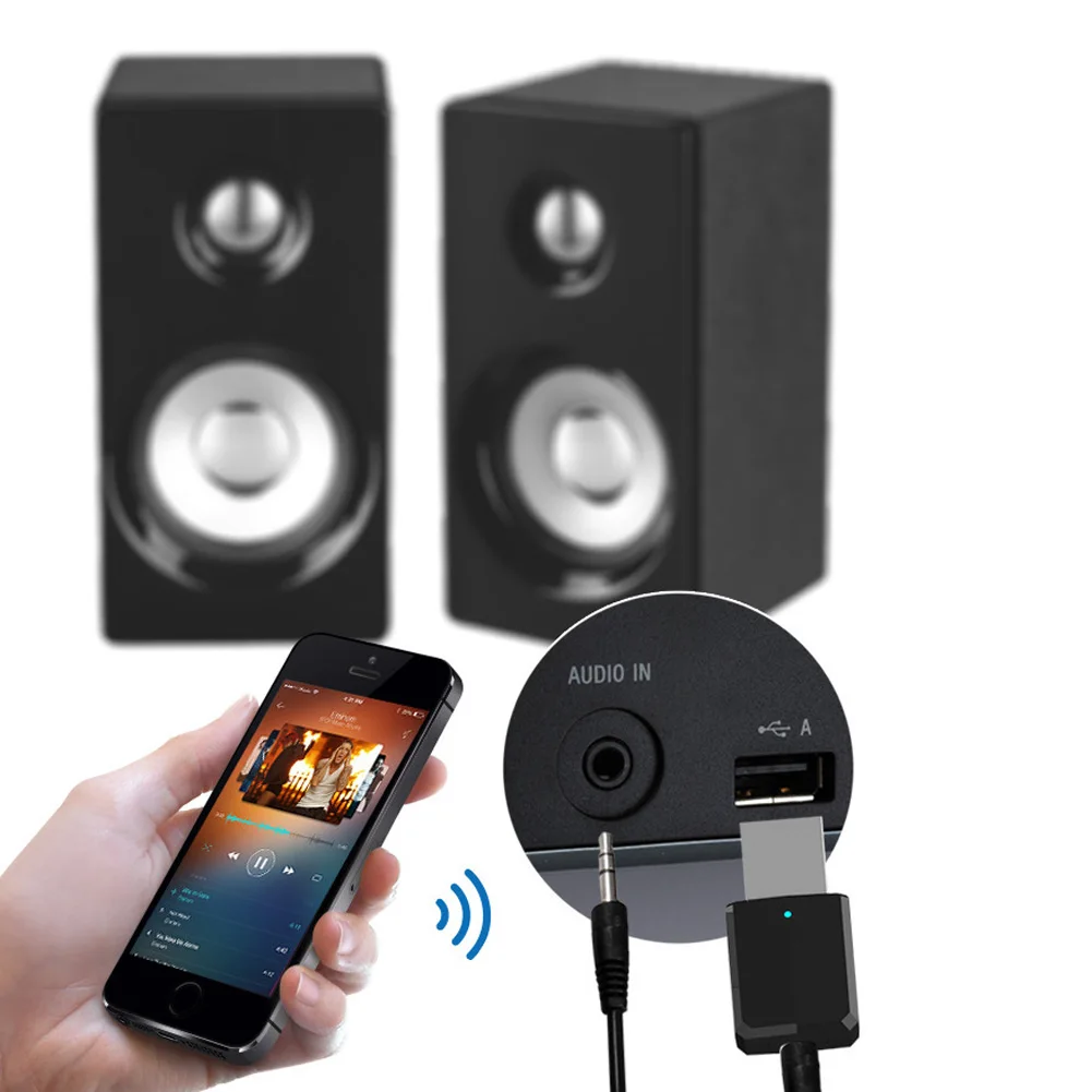 Беспроводной Bluetooth аудио передатчик приемник 2 в 1 USB автомобильный AUX адаптер для ТВ ПК динамик OD889